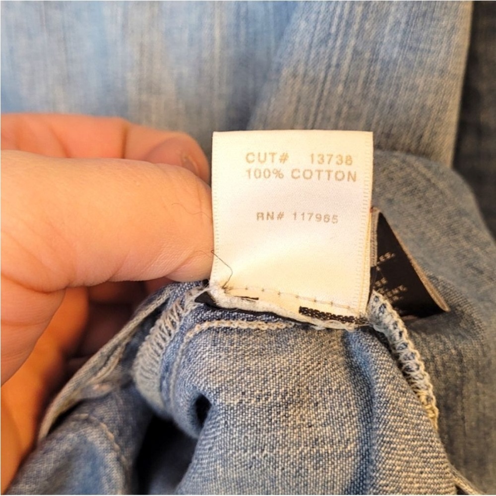 J Brand Light Blue Denim Cotton Shirt, NWOT - Picture 3 of 5